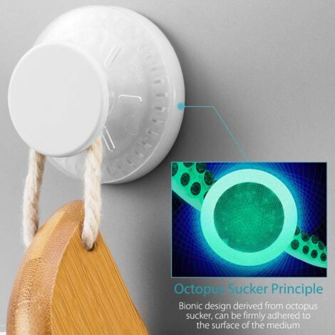 Lot De 2 Crochets Muraux à Ventouse En Acier Inoxydable - Sans Perçage, Pour Salle De Bain, Douche, Cuisine (blanc)