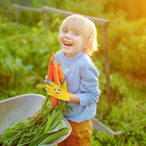 3 paires de gants de jardinage de sécurité pour enfants de moins de 5 ans, paume en caoutchouc imperméable et résistante aux taches pour protéger | Leroy Merlin