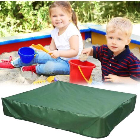 VANSHEIM Bâche Pour Bac à Sable 125x125x20 Cm – Oxford 420D Imperméable, Anti-UV, Avec Cordons Et Sac De Rangement