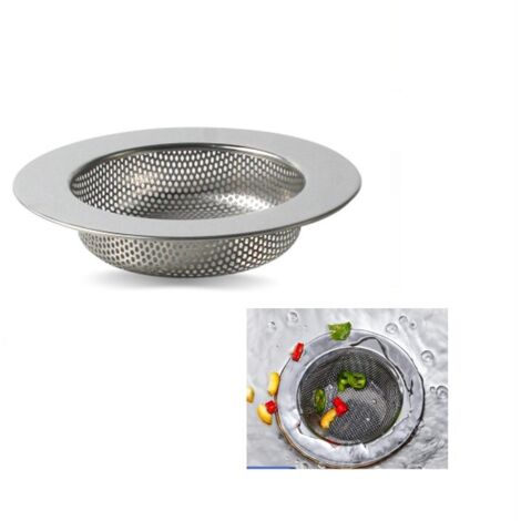 Filtre en acier inoxydable pour évier de cuisine, filet anti-blocage de lavabo, anti-blocage de cheveux de lavabo (1/5)