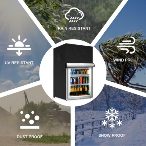 Housse De Réfrigérateur Noire Anti-poussière étanche Pour