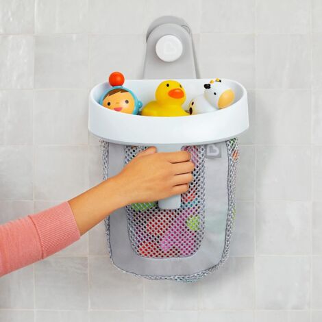 Lot De 2 Filets De Rangement Pour Jouets De Bain - 37x37 Cm - Suspendus - Transparents - En Polyester