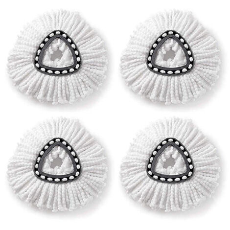 2 Têtes De Balai Microfibres Compatible Vileda Turbo 2en1 - Recharges Serpillière Nettoyage Sols