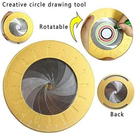 Outil à Dessiner Des Cercles Réglable En Acier Inoxydable - Compas De Précision Pour Dessin, Géométrie, Arts - Diamètre Réglable De 1 à 7,5 Cm