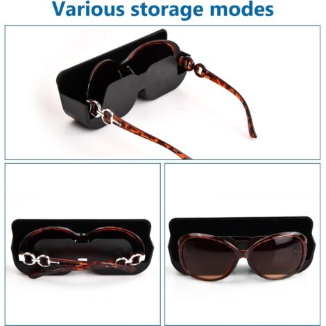 Porte-lunettes De Soleil Auto - Étui Fixable Sur Pare-soleil - Clip Pratique - Noir