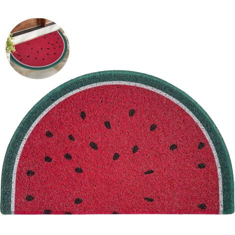 (Paillasson pastèque) -40x60cm Cadeau de Pendaison de crémaillère - Trappe la saleté - Tapis de sol sale et résistant à l'usure pour entrée de maison minimaliste moderne (1/4)