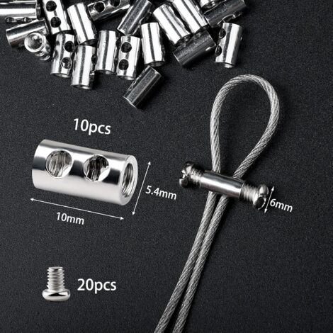 YOSOO Pince à Pince Pour Câble Métallique M6 5pcs Pinces à Câble Duplex En Acier Inoxydable