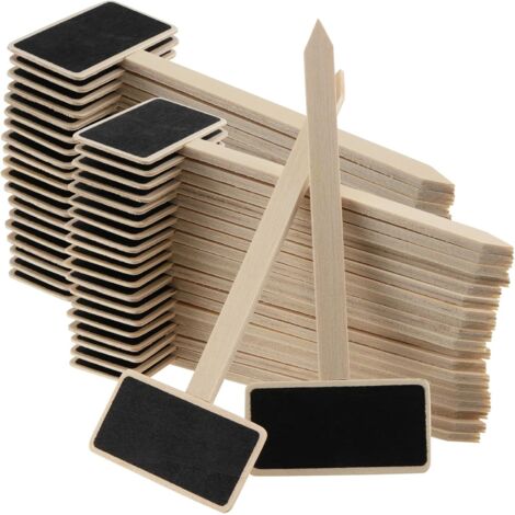 Lot de 40 Etiquettes en bois pour plantes