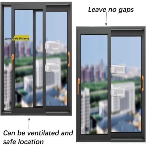 2 Bloque-portes/fenêtres De Sécurité – Enfants Et Animaux – Ajustable, Sans Perçage – PVC Blanc – Pour Fenêtres Battantes, Coulissantes, Placards