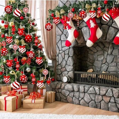 Lot Décorations De Noël Vintage - Sans Marque - Parfait Pour Sapin Rétro