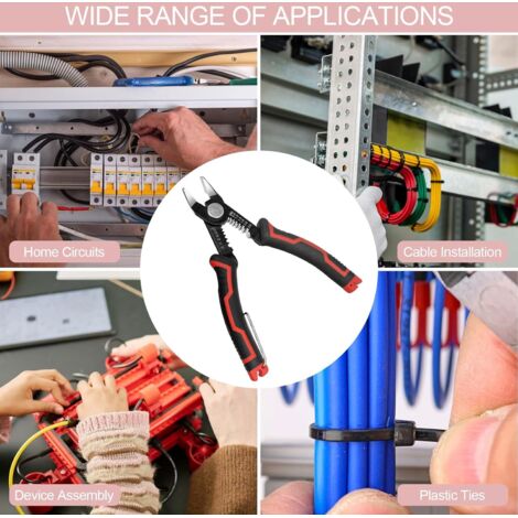 Pince à Dénuder Automatique, 3 en 1 Multifonctionnel 10-24 AWG (0,26