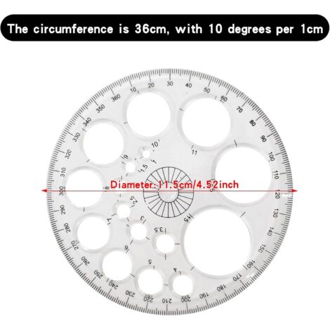 Cercle Pochoir, Normographe Rond, Gabarit Multifonctionnel - Règle de ...