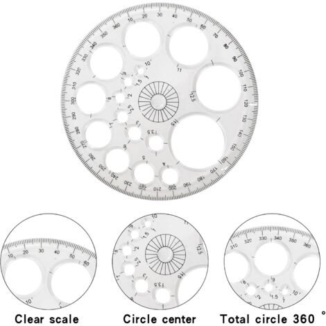 Cercle Pochoir, Normographe Rond, Gabarit Multifonctionnel - Règle de ...
