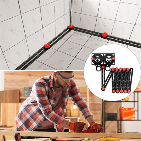 Règle de mesure multi-angle, pour le travail du bois, règle à Règle de mesure multi-angle, pour le travail du bois, règle à