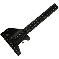 Règle En T Alliage Aluminium - Échelle 0-210 Mm, Tête 0-100 Mm - Pour Travail Du Bois, Traçage, Mesure Précise