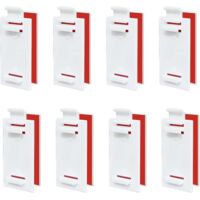 CSPARKV 8 pcs Fixation Store sans Percage, Supports De Stores Enrouleurs, Supports Adhésifs Courts pour Store, Store Double sans Perçage Fixation Store, pour Stores Enrouleurs, Volets Occultants