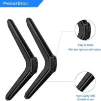 Pieds TV Universels – Compatibles 32 à 55 Pouces – Distance Entre Trous 17-20 Mm – Design Antidérapant – Lot Avec Vis