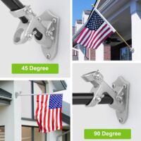Support De Poteau De Drapeau EVERMOUNT En Acier Inoxydable, Fabriqué Aux USA, Modèle #4, Neuf