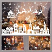 209 Autocollants Fenêtre Noël Électrostatiques Réutilisables - Lot De 9 Feuilles Motifs Arbre, Cerf, Flocons - Décoration Fenêtre Et Vitre Sans Trace - 9