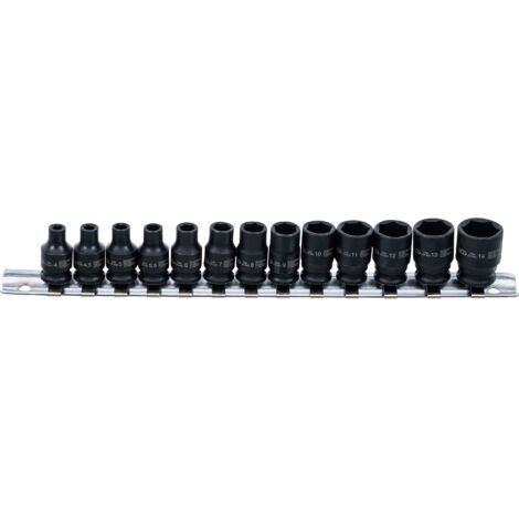 BGS 5296 Kraft-Steckschlüssel-Einsatz-Satz 4-14 mm Antrieb Innenvierkant 6,3 mm (1/4") (1/4)