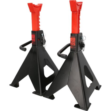 KS-Tools 160.1255 performance Stahl-Unterstellbock  mit Schnellverstellung, 6000 kg, paarweise