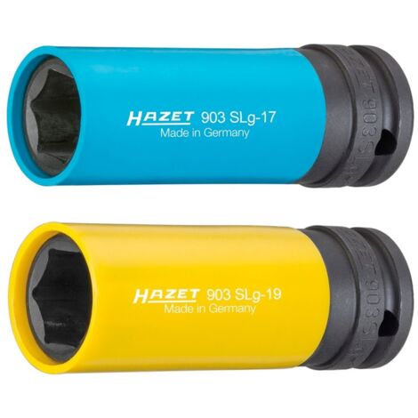 Hazet 903SLG/2 1/2" Alufelgen Nüsse SW 17 19 2-tlg Schlag- Maschinenschrauber Steckschlüssel-Einsätze