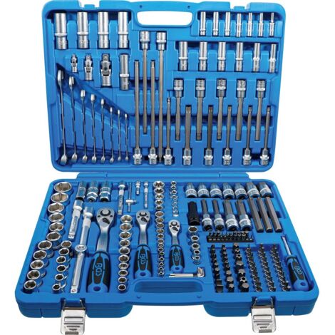 Bgs Komplettes Steckschlüsselsortiment 214 Teile blau Stahl