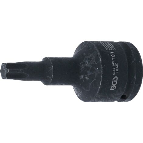 BGS 6185-T60 Kraft-Bit-Einsatz, Länge 100 mm, Antr ieb Innenvierkant 20 mm (3/4"), T-Profil (für Torx (1/3)