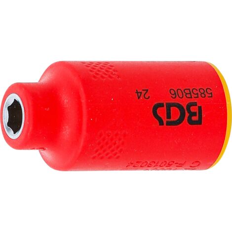 BGS 35868 VDE-Steckschlüssel-Einsatz Sechskant, An trieb Innenvierkant 10 mm (3/8"), SW 6 mm (1/4)