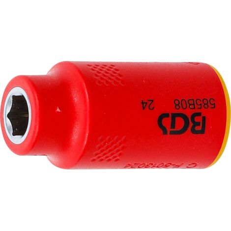 BGS 35870 VDE-Steckschlüssel-Einsatz Sechskant, An trieb Innenvierkant 10 mm (3/8"), SW 8 mm (1/4)