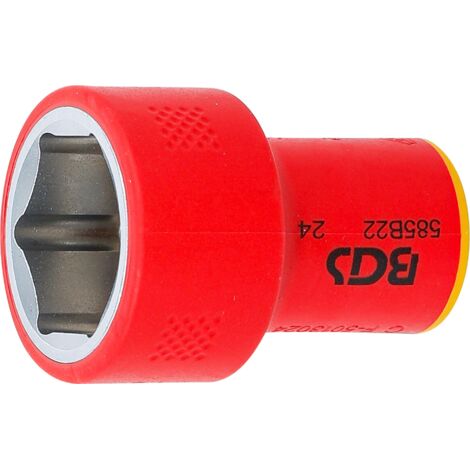 BGS 35881 VDE-Steckschlüssel-Einsatz Sechskant, An trieb Innenvierkant 10 mm (3/8"), SW 22 mm (1/4)