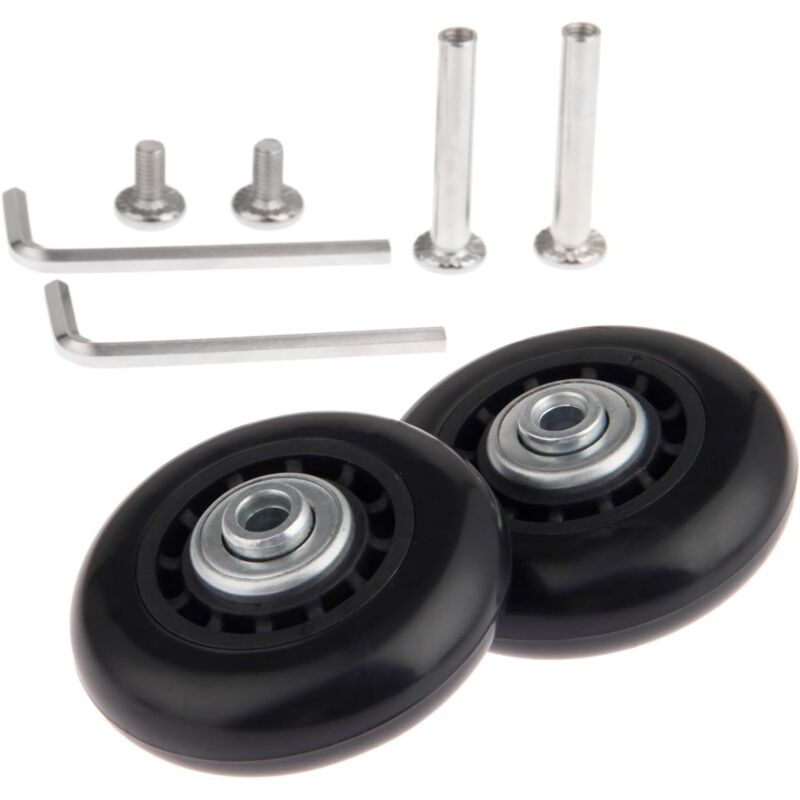 Lot 4 Roulettes Pour Rameur Et Fitness – Diam. 32mm – Alésage 8mm – Plastique/Acier – Silencieuses