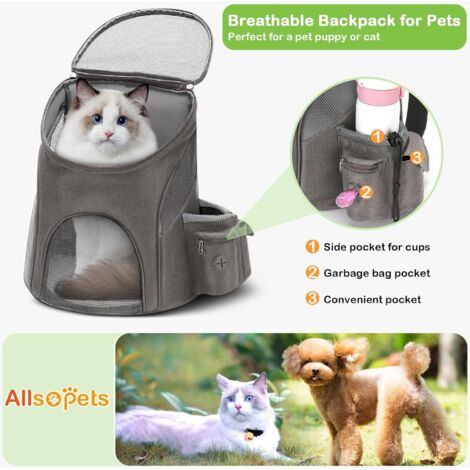 Cage De Transport Pour Chat Et Petit Chien Avec Roulettes - Pliable, Poignée Télescopique - Dimensions 34x28x44 Cm - Jusqu'à 9 Kg