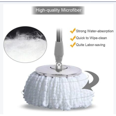 Lot 3 Têtes Microfibre Pour Serpillère Vileda 3 En 1 Turbo - Recharges Lavables Compatibles, Nettoyage Sans Trace Tous Sols