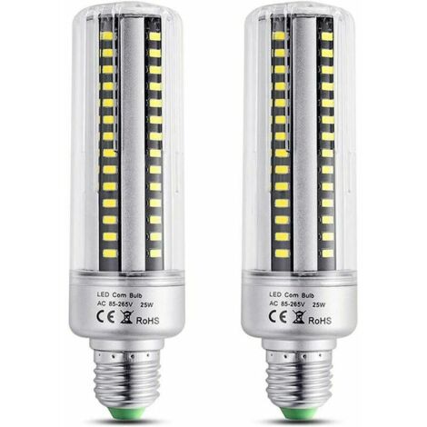 Ampoule E27 25W LED Blanc Chaud 3000K, 2500LM de Haute Luminosité, équivalent Halogène Ampoule 200W, Non-dimmable, E27 LED Ampoule de pour Plafonnier, lot de 2 (1/5)