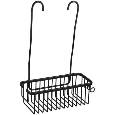 Ineasicer Étagère de Douche a Suspendre, Panier de Douche Sans Perçage Porte Savon Douche en Acier Inoxydable, Etagère de Douche à accrocher au Mitigeur de Douche avec 2 Crochets Support Douche, Noir