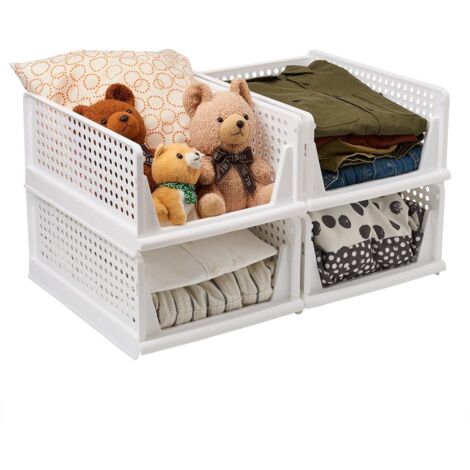 Yorbay Lot De 3 Organiseurs De Tiroirs Pliable - Rangement Vêtements Armoire Plastique 43x33x14 Cm