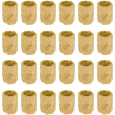 Ineasicer – Blocs de laine de roche 50 pièces – Bouchons hydroponiques pour semis – Idéal pour culture en intérieur – Matériau léger et isolant (1/4)