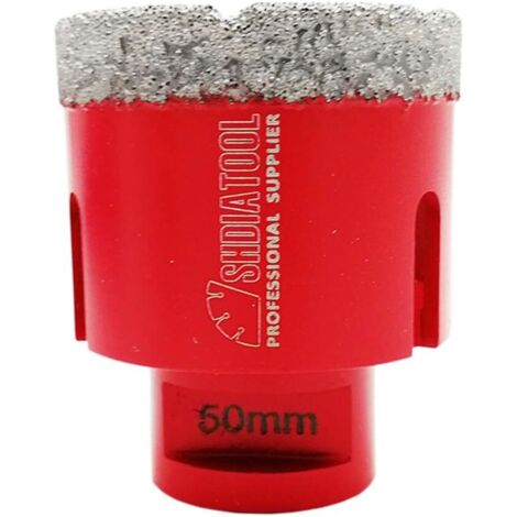 Ineasicer Forets Diamant 50mm Trépans de Forage avec Filetage M14 pour Perçage à sec en Porcelaine Carrelage Granit Marbre