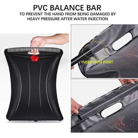 FiNeWaY Douche Solaire Camping 20L Avec Thermomètre - Eau Chaude Portable 45°C Pour Randonnée, Jardin Et Voyage