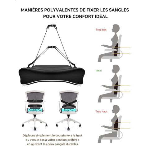 Coussin de Soutien Dorsal Ergonomique en Mousse à Mémoire Support