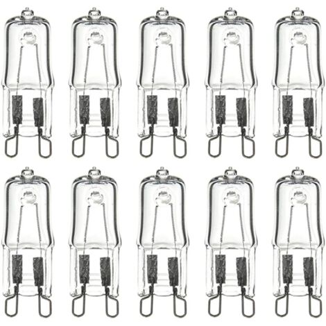 10Pièces G9 Ampoule Halogène Écologique Capsule Led Ampoule Incrustée Perle Cristal Lampe Halogène Ampoule,40w (1/3)