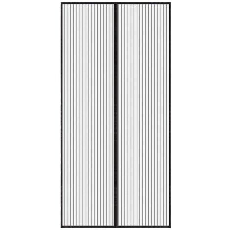 Ineasicer Moustiquaire Porte Magnétique 100x210cm Bande Adhésive Fermeture Automatique Maille Ultra Fine Installation sans Outil Facile pour Enfants et Animaux de Compagnie, Noir (1/5)