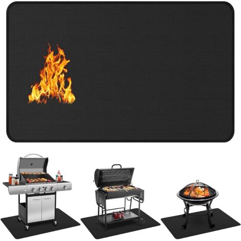 Grand Tapis (152 × 101 cm) pour barbecues à Charbon Protéger Les terrasses et Les Patios, résistant au feu