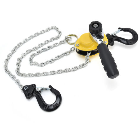 Poulie de levage à levier Mini rochet de levage portable avec chaîne de 1,5 mètre, charge de 500 kg (1/5)
