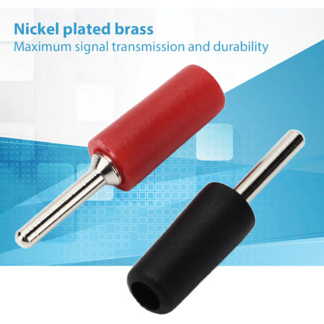 4x Fiches Banane Audio 2mm Plaqué Or - Connecteurs Haut-Parleur à Vis Pour Câbles