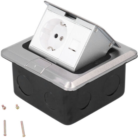 Ineasicer – Prise de sol étanche – Prise de terre AC 250V – Construction acier inoxydable – Double étanchéité – Pour chantiers humides (1/4)