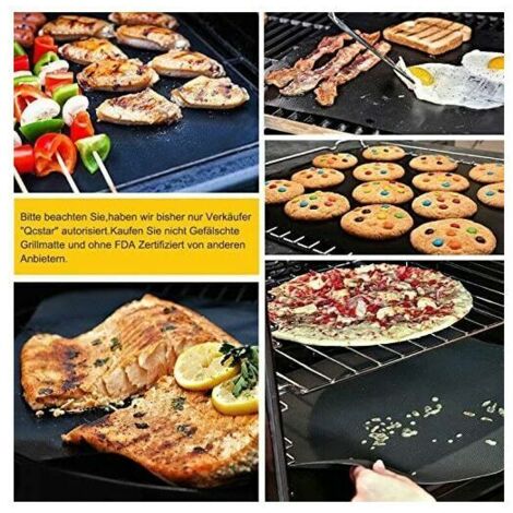 Ensemble De 6 Tapis De Cuisson Antiadhésifs Pour Barbecue Avec Tapis De Cuisson Reutilisables Bake Cooking Garden