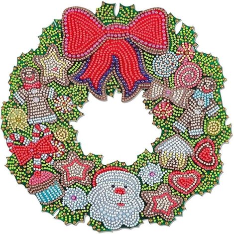 Autres décorations de Noël, couronne du Christ, couronne d'Halloween, couronne suspendue en cristal diamant 5D-A (1/5)