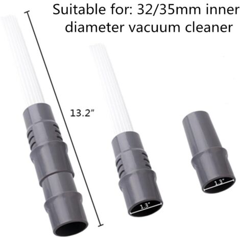 Buse Plate Longue Pour Aspirateur 32/35 Mm - Tête Flexible Pour Nettoyer Les Coins Et Fentes - Compatible Multimarques - 5